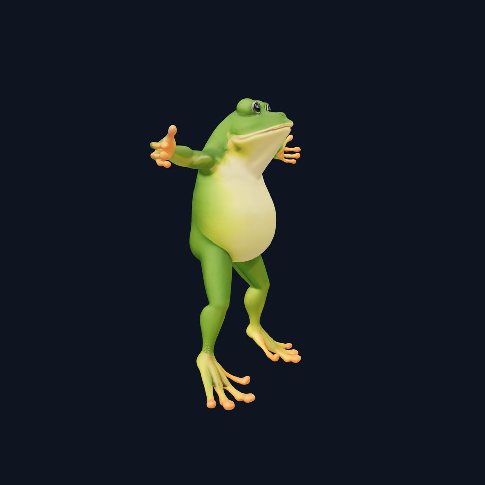 Green Frog Character model pack